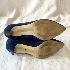 Sam Edelman Shoes Sam Edelman Kinzey Blue Suede Kitten Heel